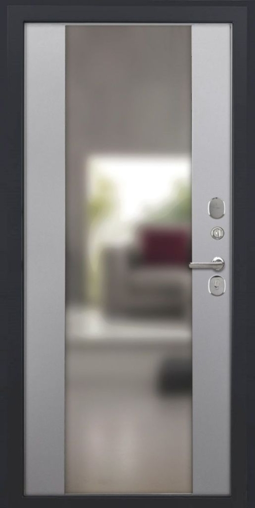 Товар Дверь ДвериПРО Модель L-46 Алиса (16мм, ПВХ софт грей, зеркало) DPRO195330